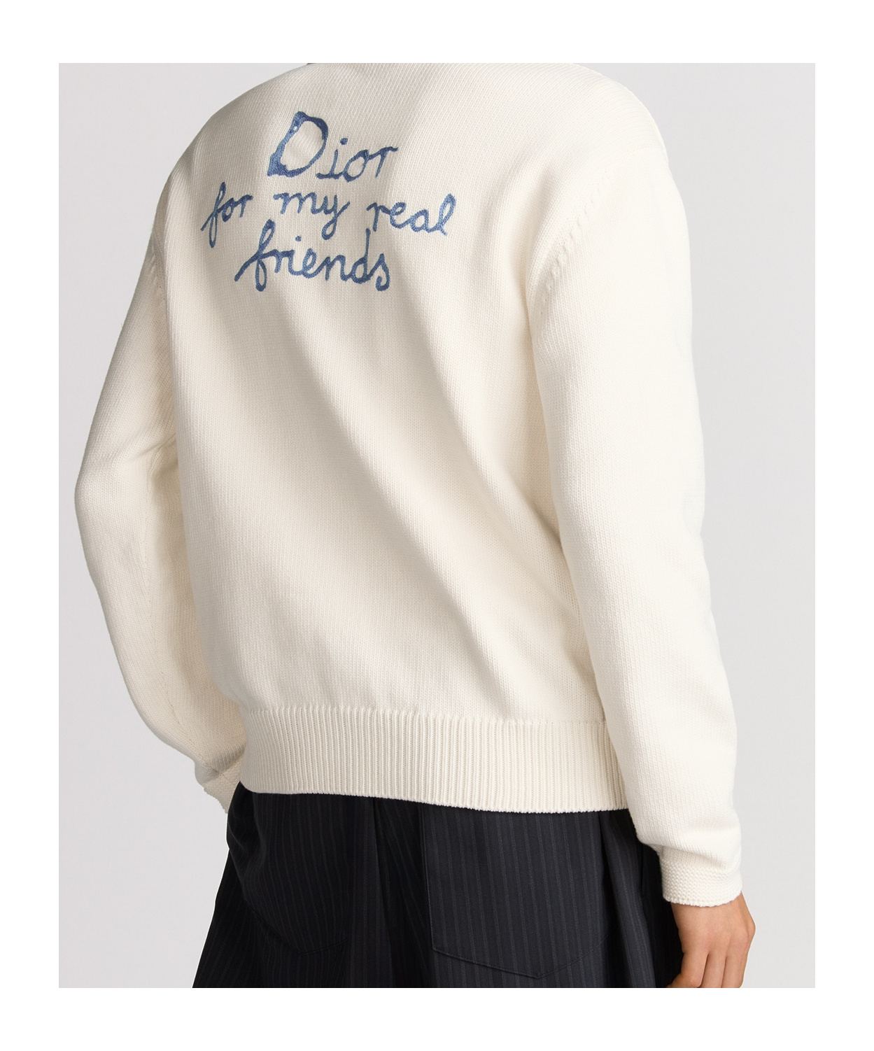 Dior Long-sleeved Sweater In White