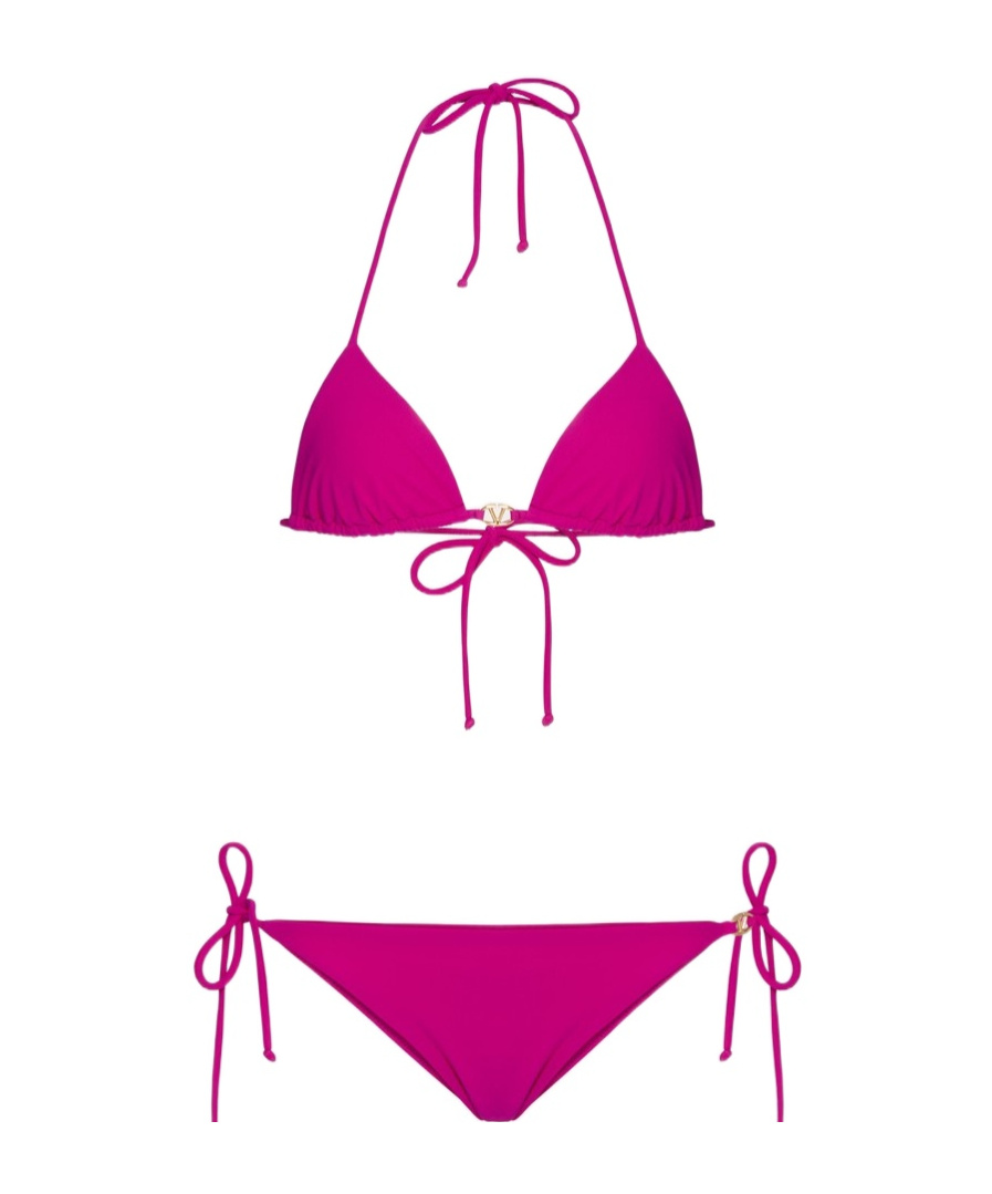 Valentino Triangle-cup Bikini In Pink