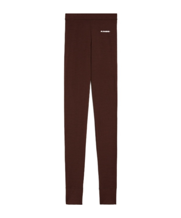 Jil Sander Logo-print Leggings In Brown