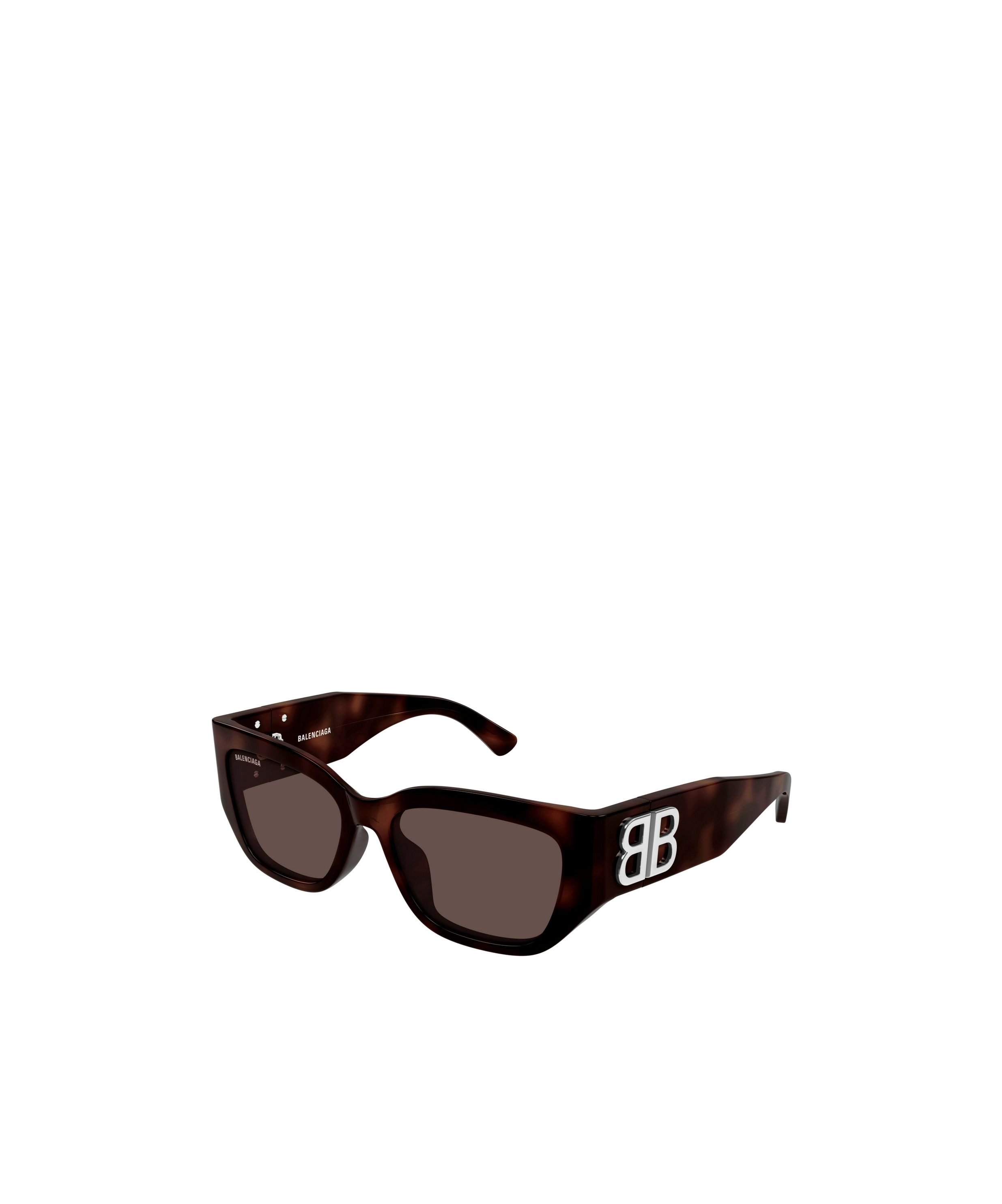 Balenciaga Logo-plaque Sunglasses In Black