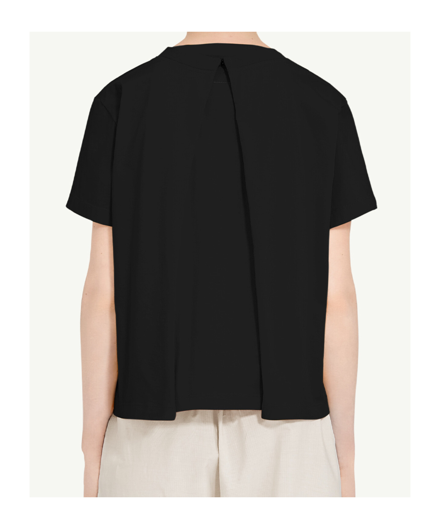Mm6 Maison Margiela Open-necked Black Shirt In Black