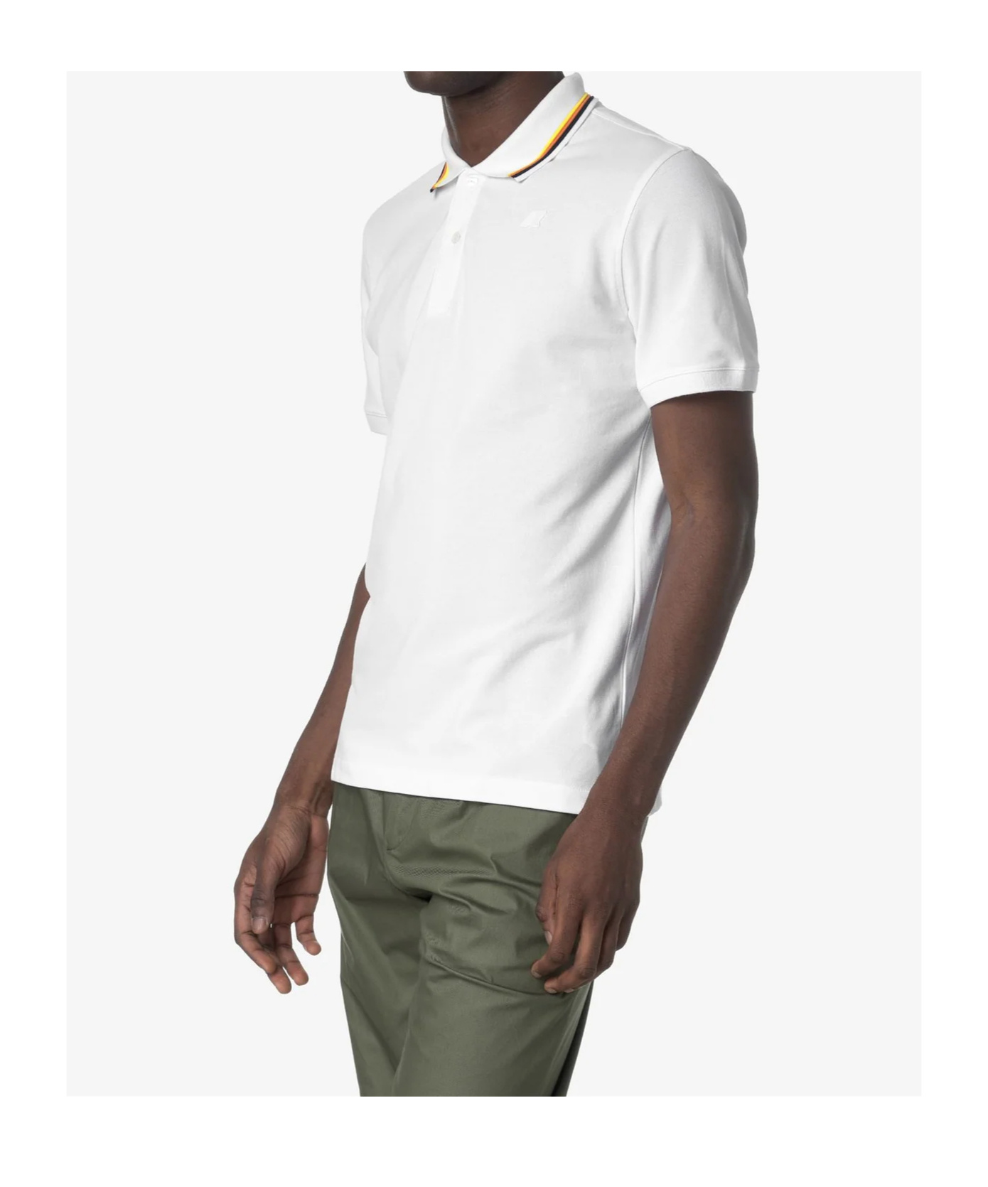 K-way Short Sleeve Button Polo Shirt In White