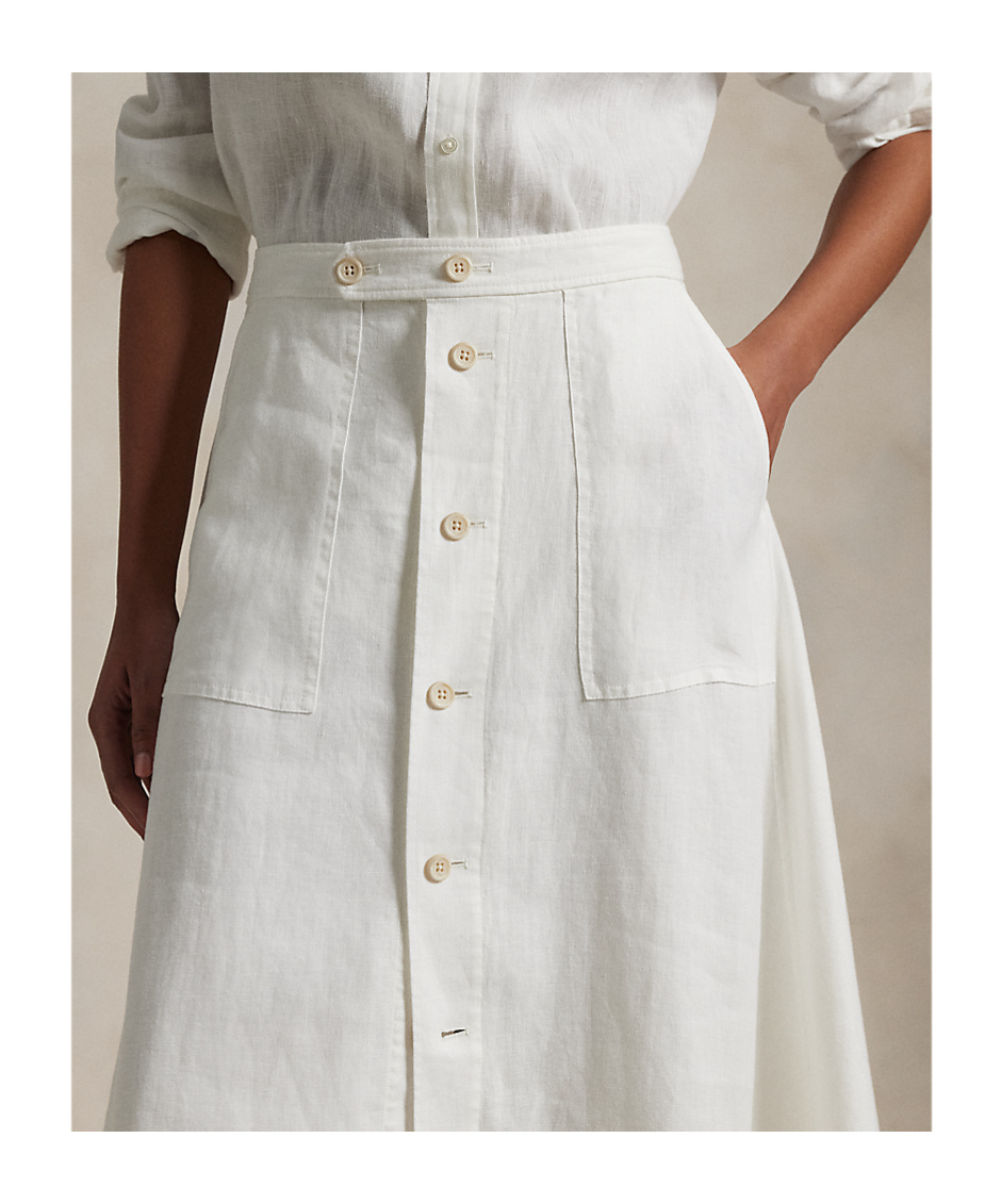 Polo Ralph Lauren Button-front Midi Skirt