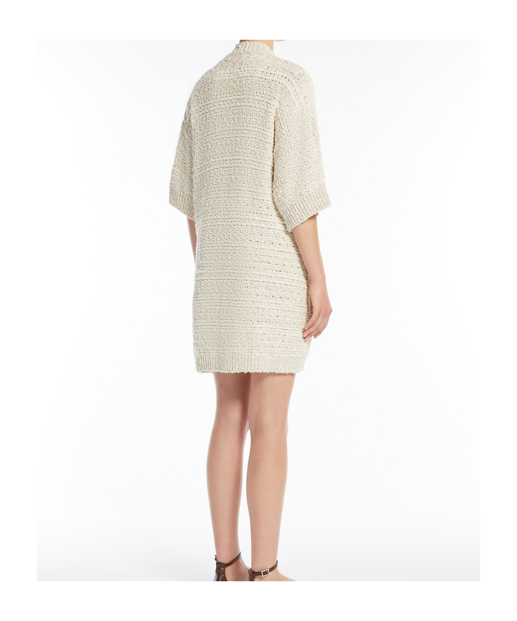 Max Mara Short-sleeved Cardigan In White