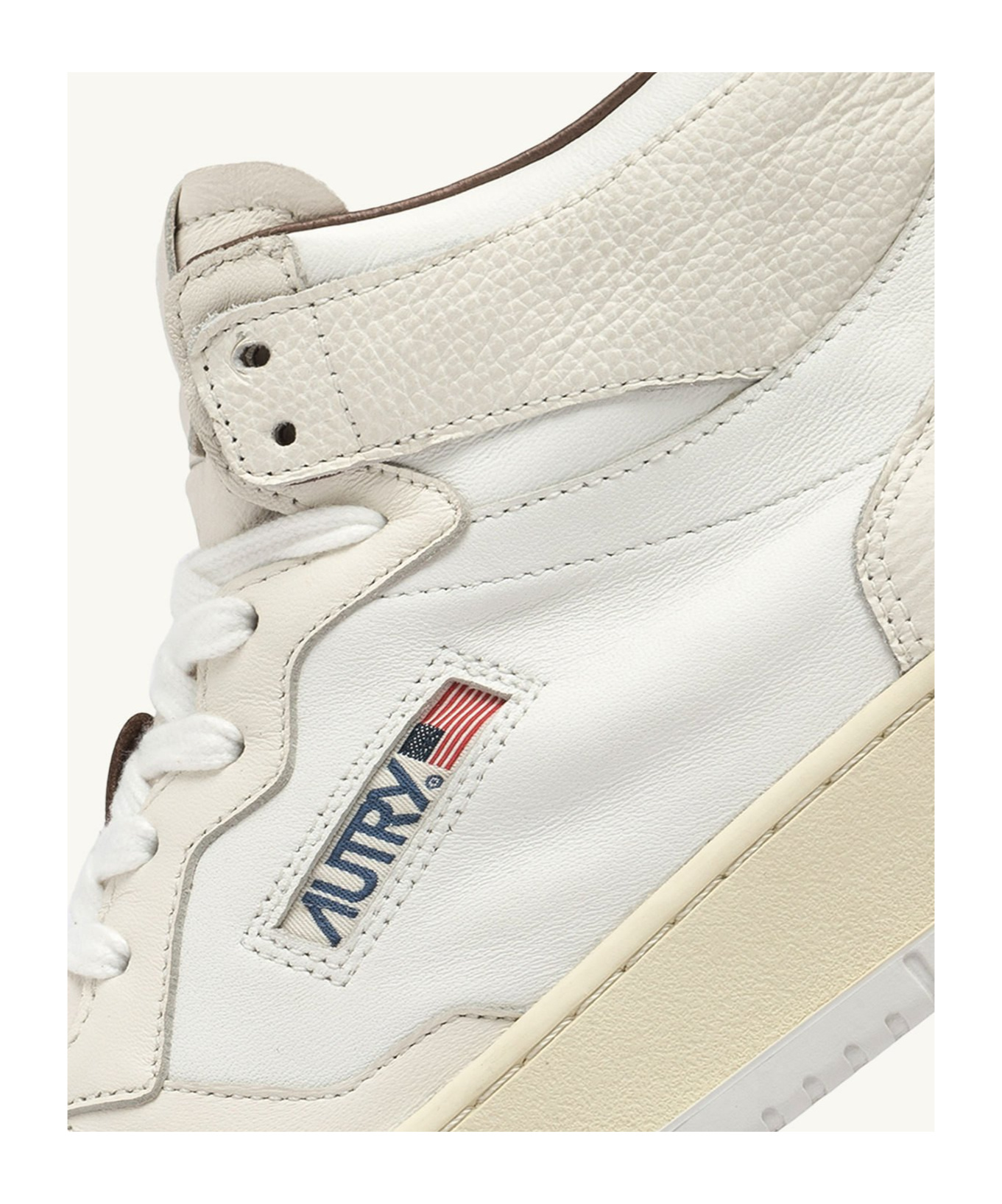Shop Autry Lace-up High-top Casual Shoes In White