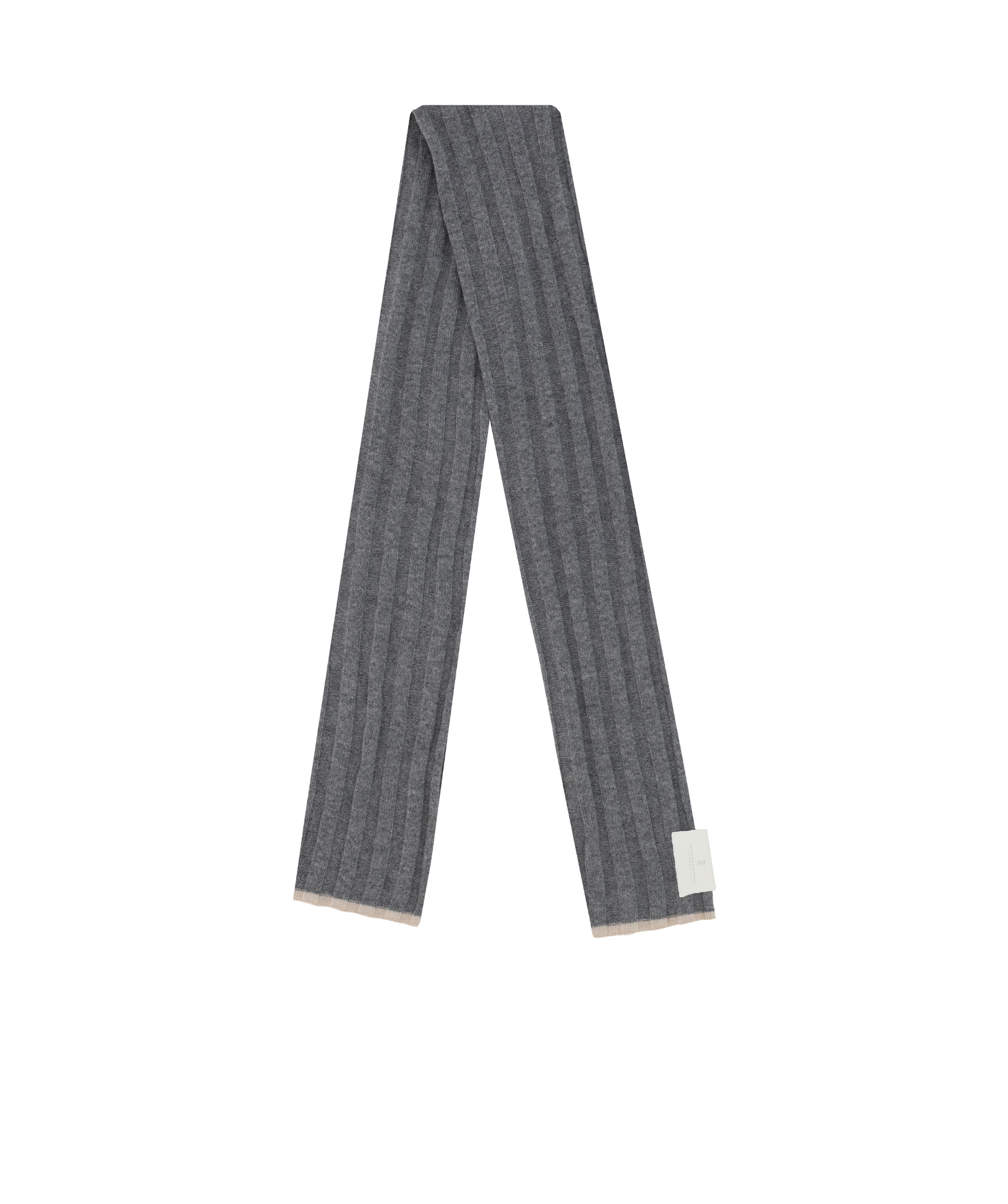 Brunello Cucinelli Rib Knitted Scarf In Black