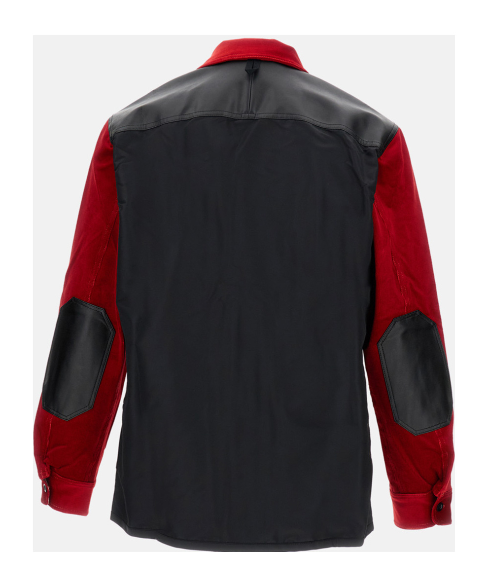 Junya Watanabe Button-down Long-sleeved Shirt In Red