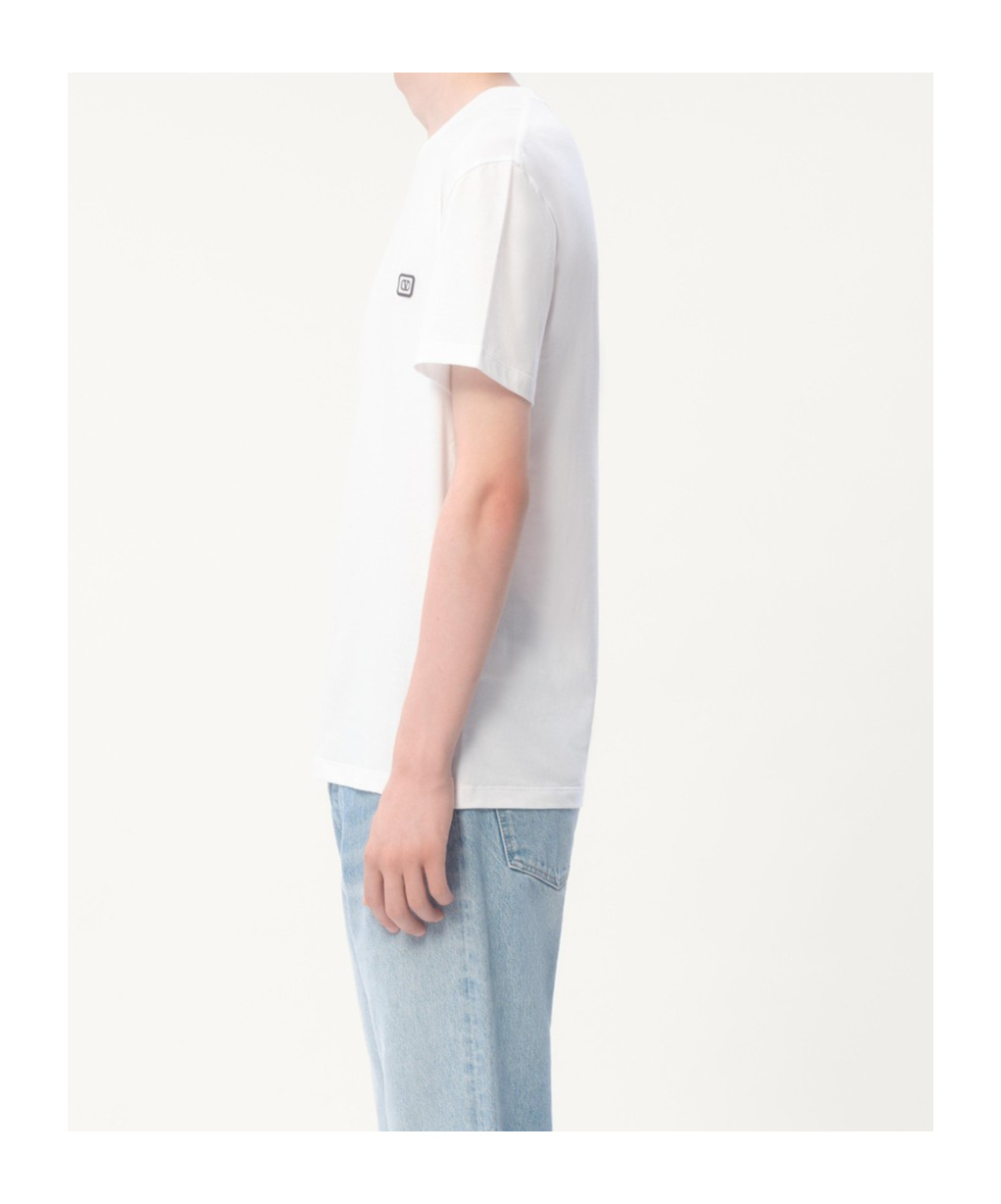 Valentino Vlogo Patch T-shirt With In White