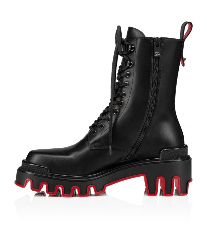 Christian Louboutin Lacing Short Boots In Black
