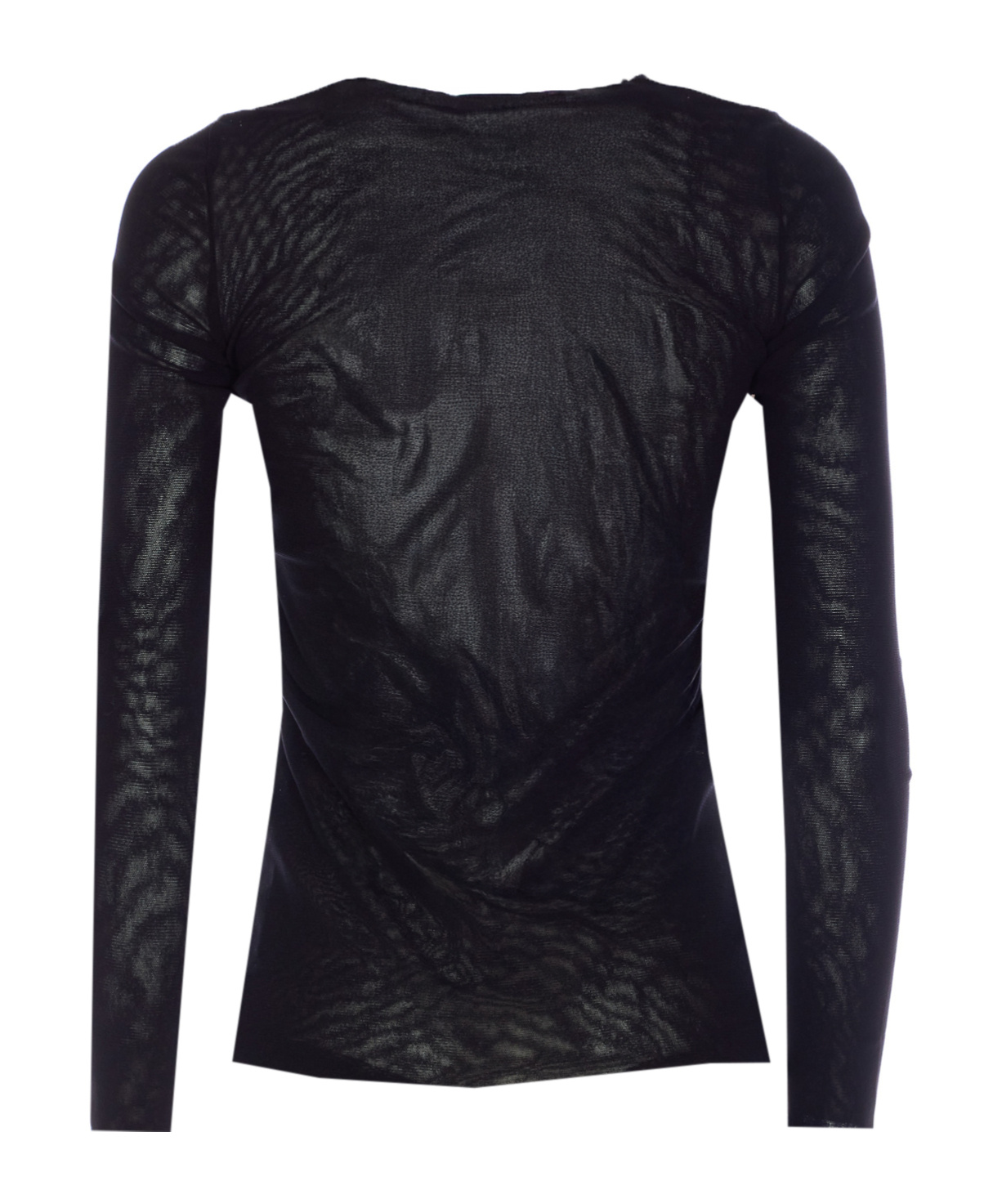 Jean Paul Gaultier Spiral-detail Long-sleeve Top In Black
