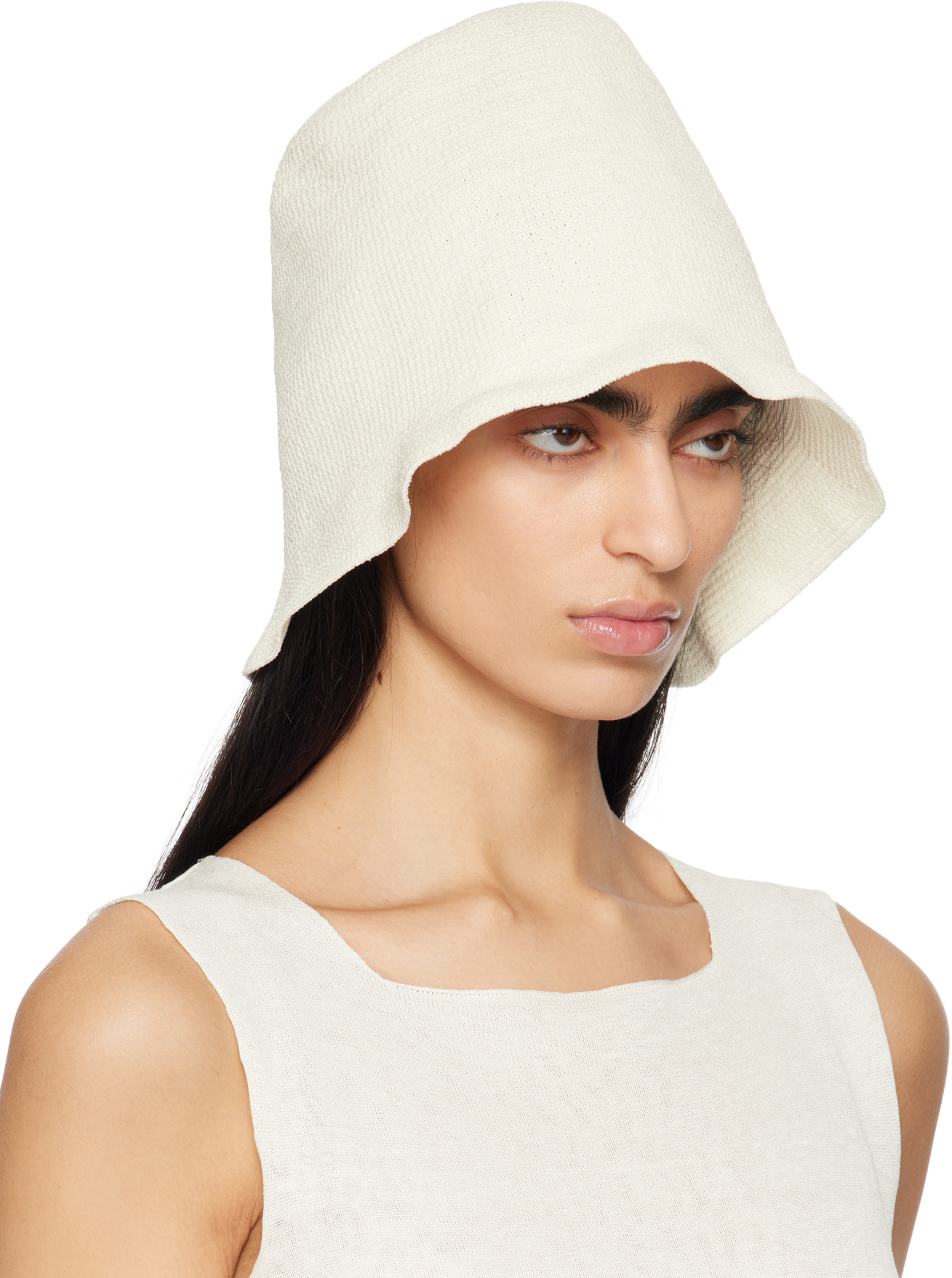 The Row Jashi Linen-blend Bucket Hat In White