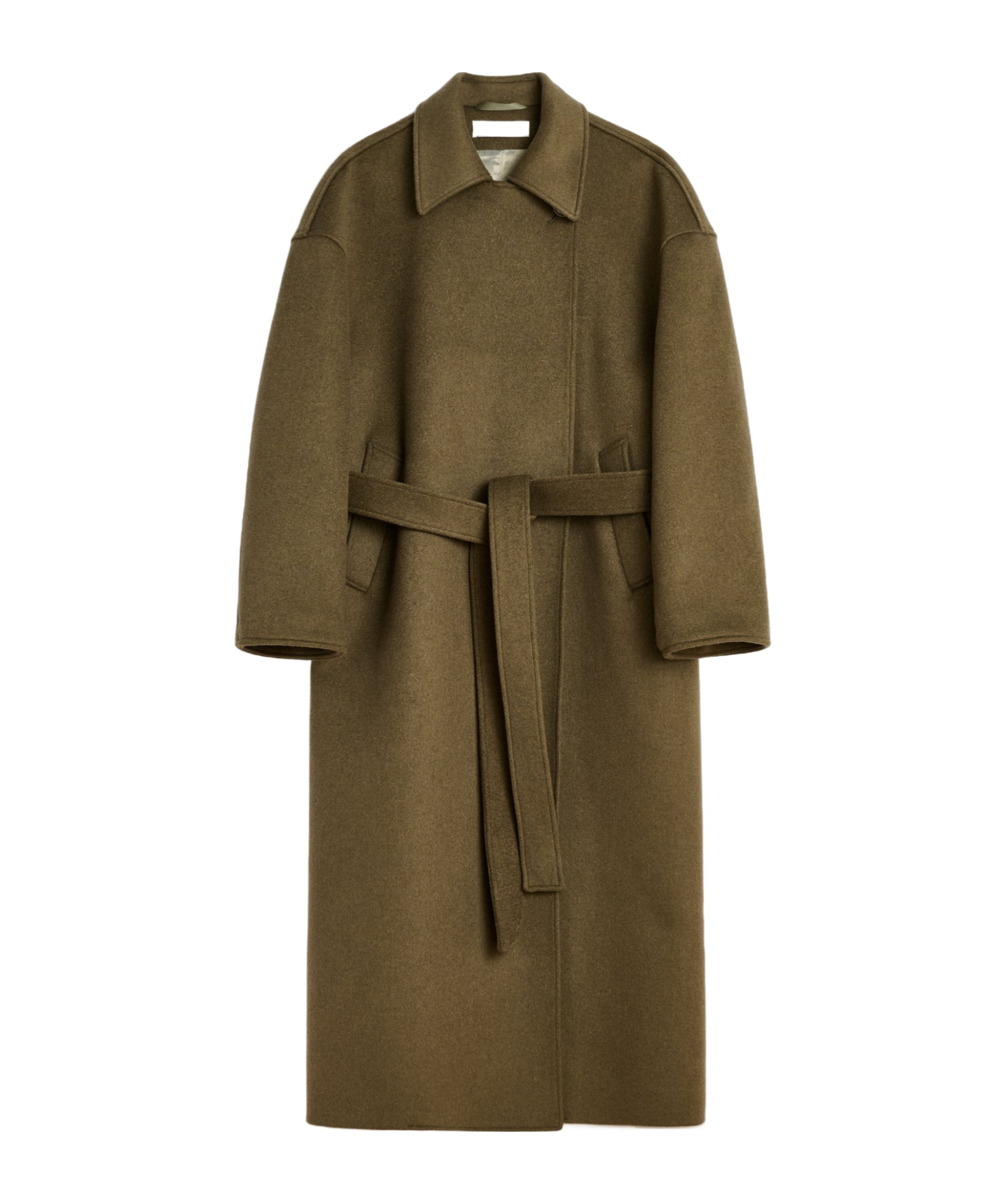 Our Legacy Court Belted Wool-blend Trench Coat In Green