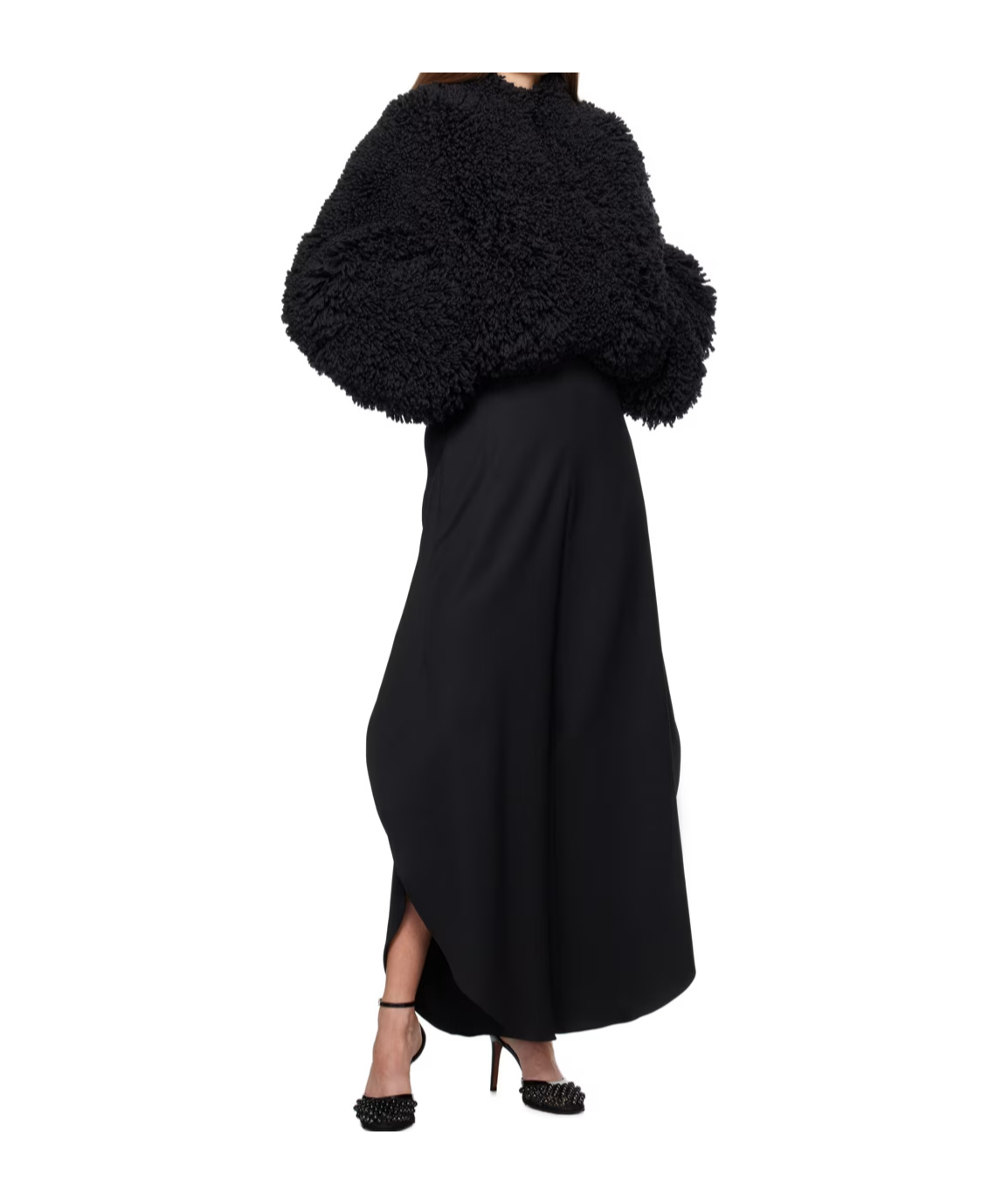 Alaïa Short Long-sleeved Casual Coat In Black