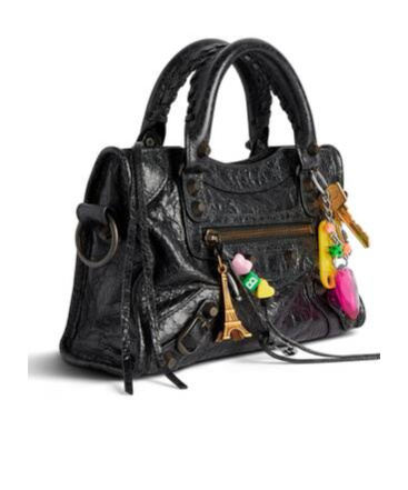 Balenciaga Women's Le City Mini Bag With Charms In Black In Black