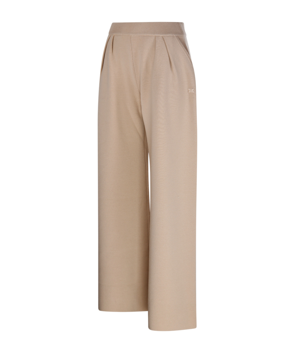 Max Mara Elastic Waist Casual Pants In Nude