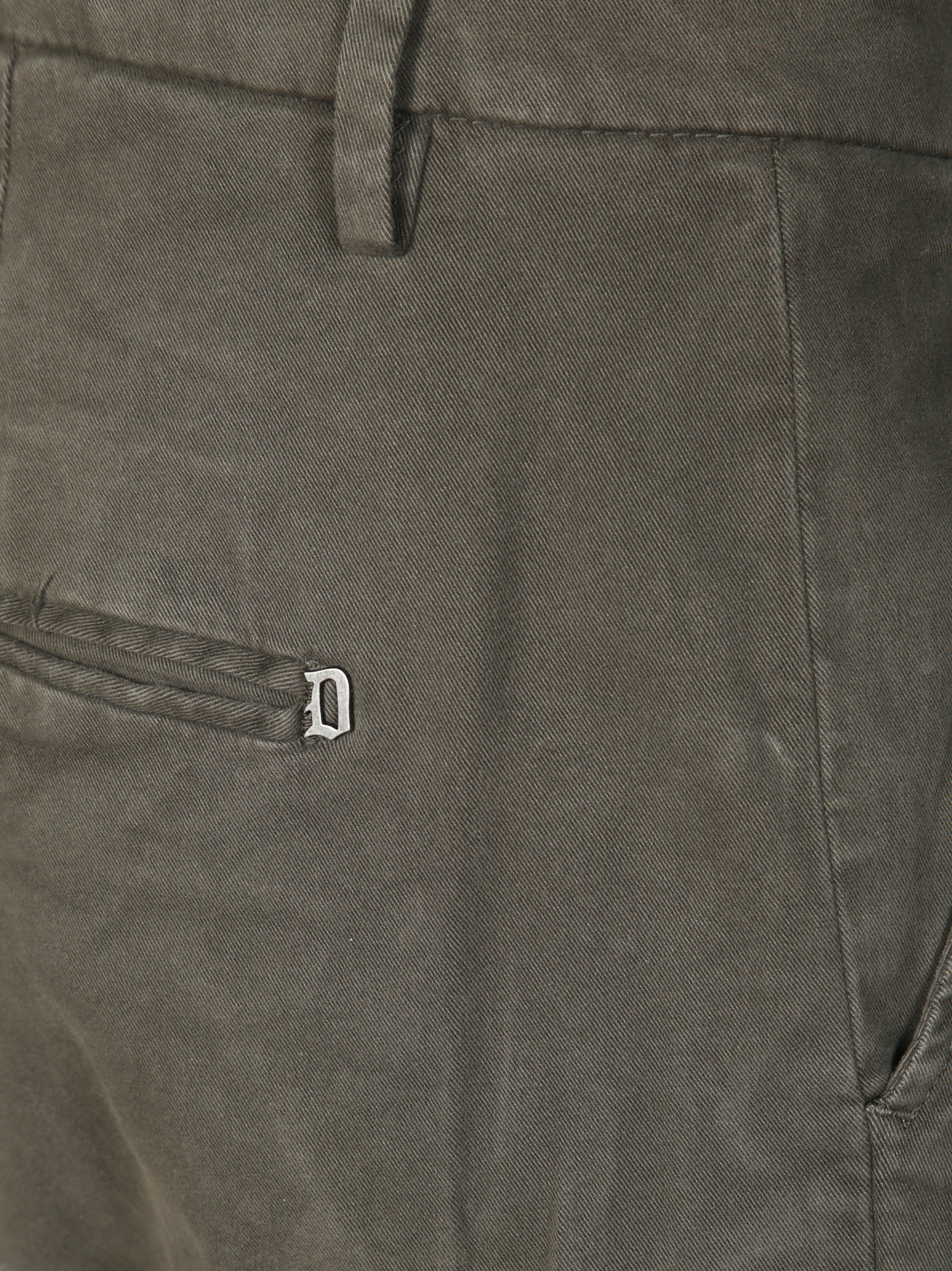 Dondup Logo-trimmed Trousers In Gray