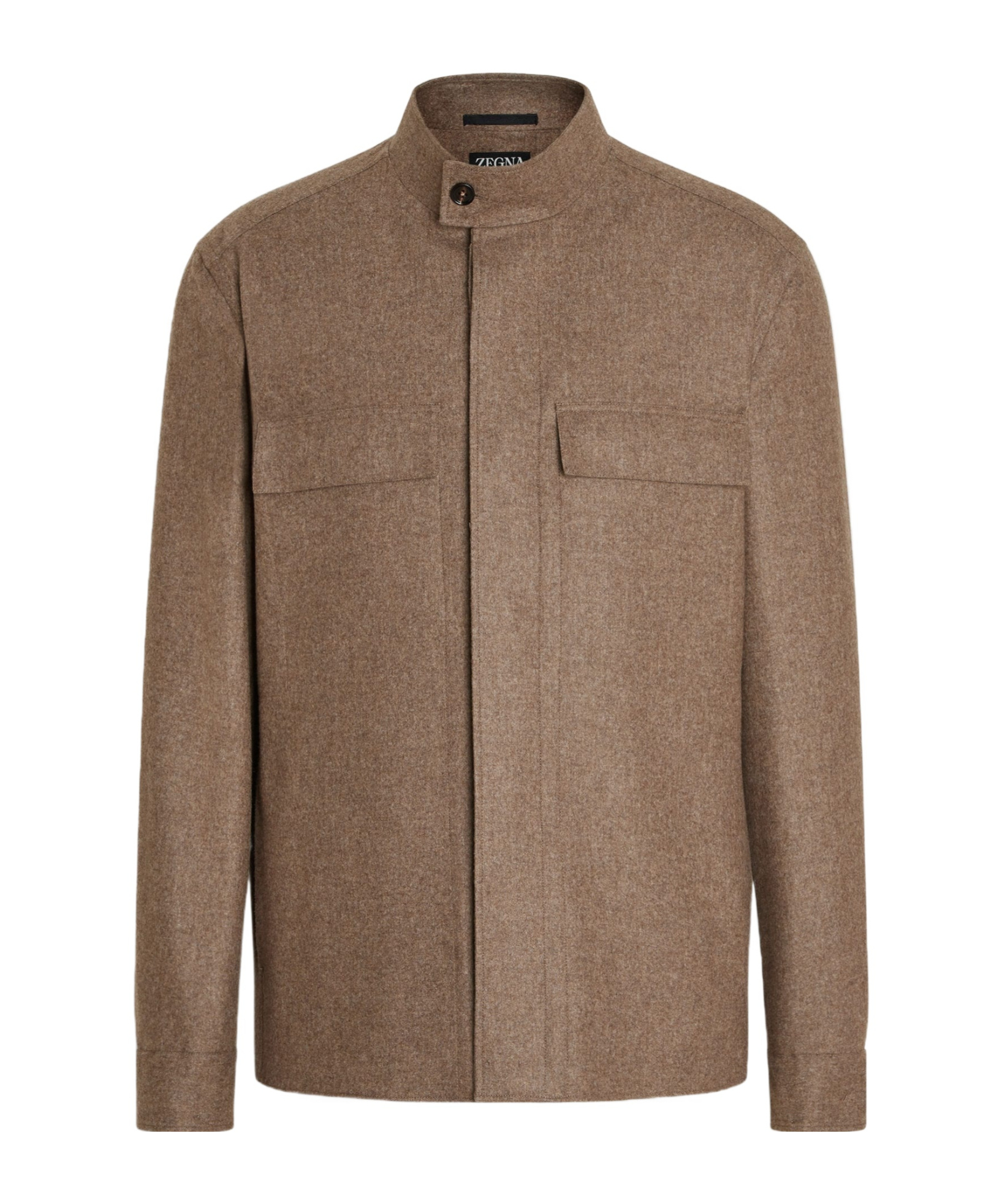 Zegna Oasi Cashmere Overshirt In Brown