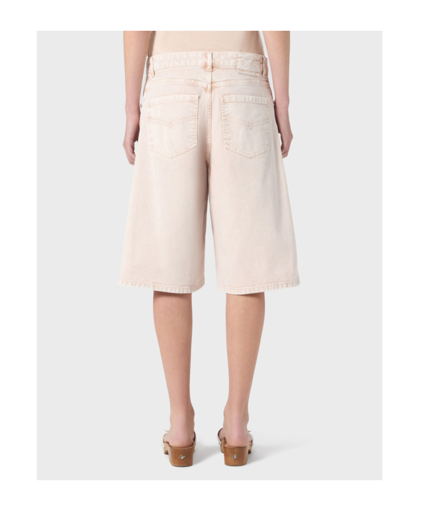 Shop Blumarine Cotton Bull Bermuda Shorts In Pink