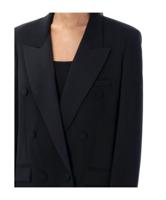 Stella Mccartney Stella Mc Cartney Oversized Double Breasted Blazer In Black