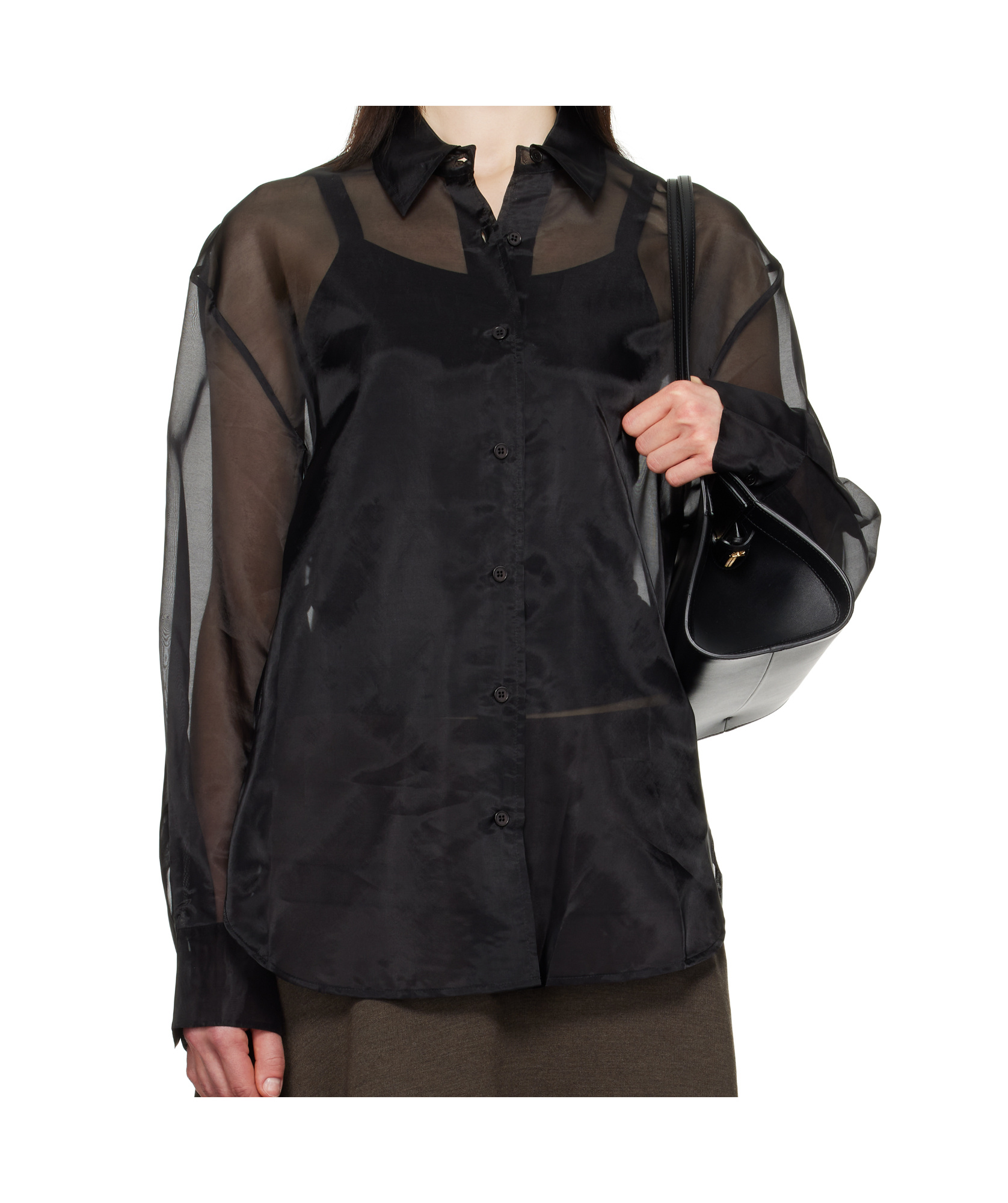 The Frankie Shop Peri Silk-blend Organza Shirt