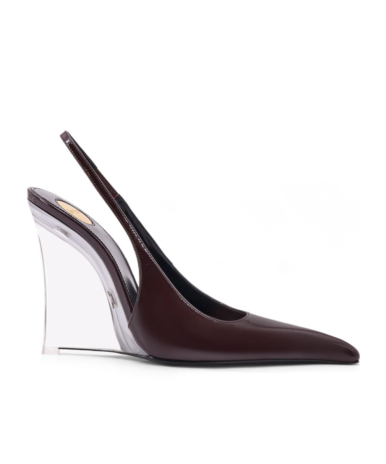 Saint Laurent Miller Smooth Leather Wedge Sandals