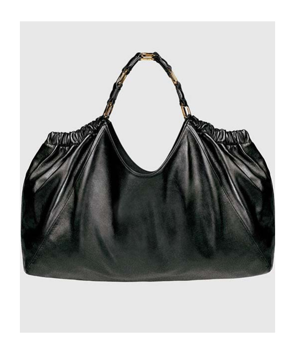 Shop Anine Bing Medium Kate Leather Tote Bag In Black