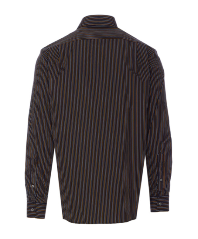 Vivienne Westwood Striped Shirt With Button-down Collar And Cuffs In Black