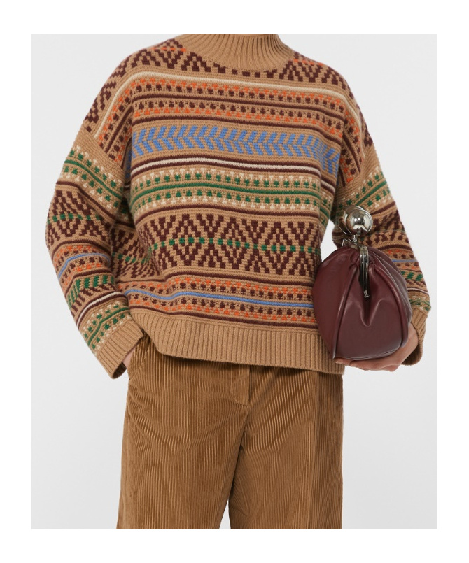 Weekend Max Mara Long Sleeve Sweater In Multi