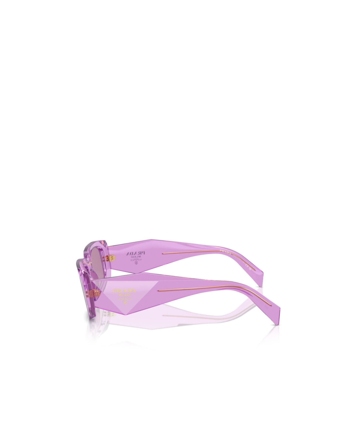 Prada 0pr 17ws Geometric Rectangular Sunglasses In Pink