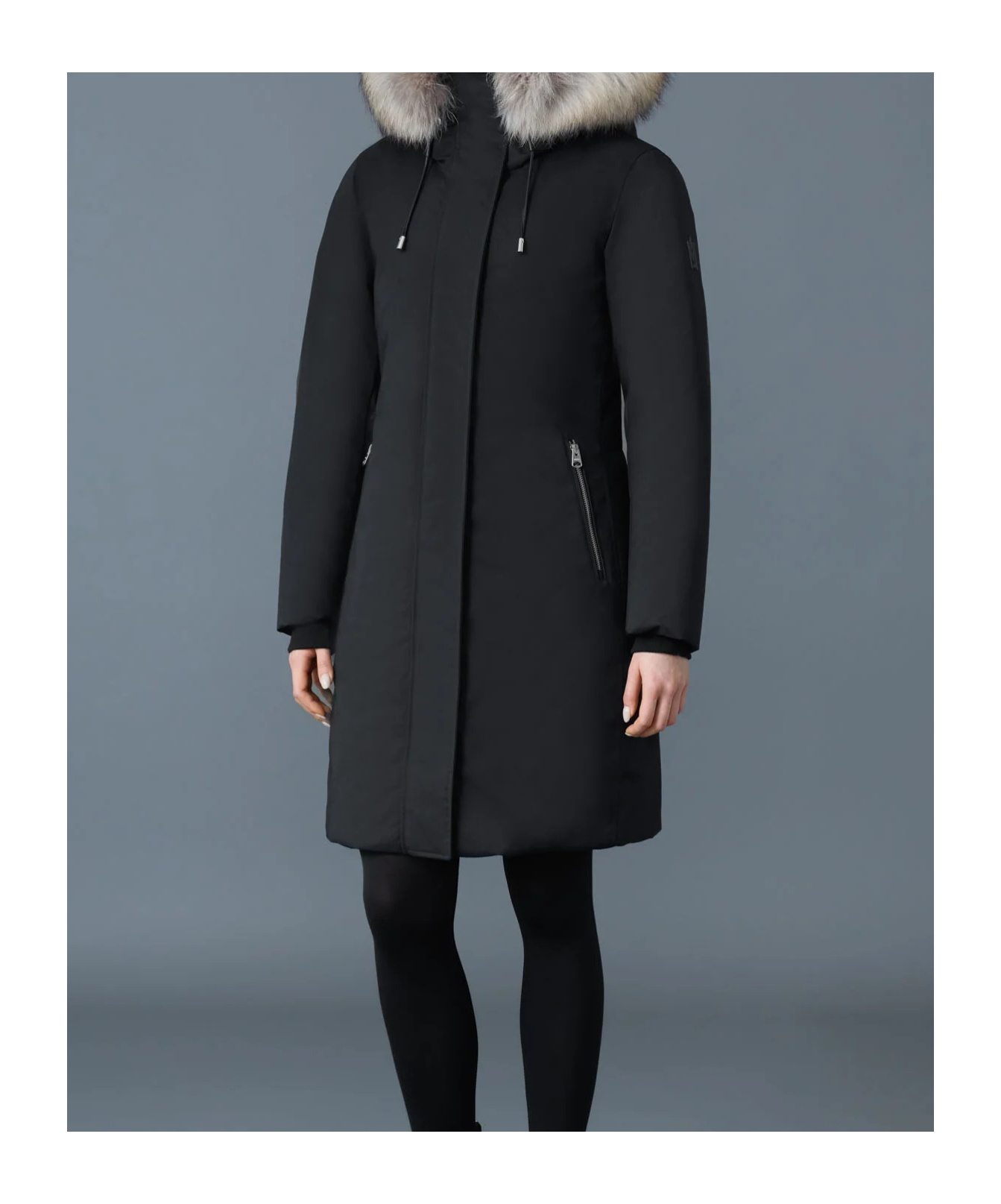 Mackage Logo Down Jacket In Blue