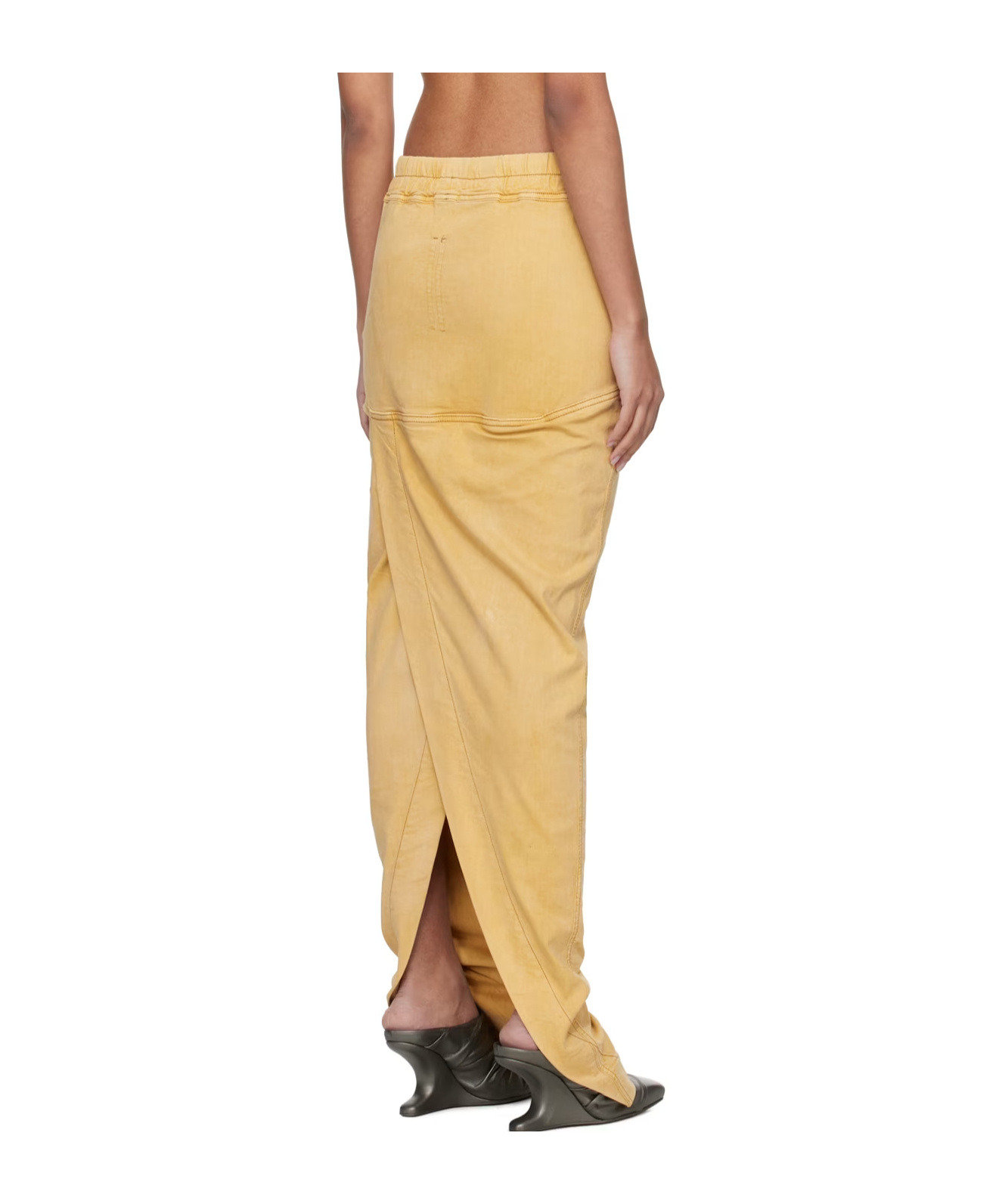 Rick Owens Drkshdw Loose Waist Skirt In Yellow
