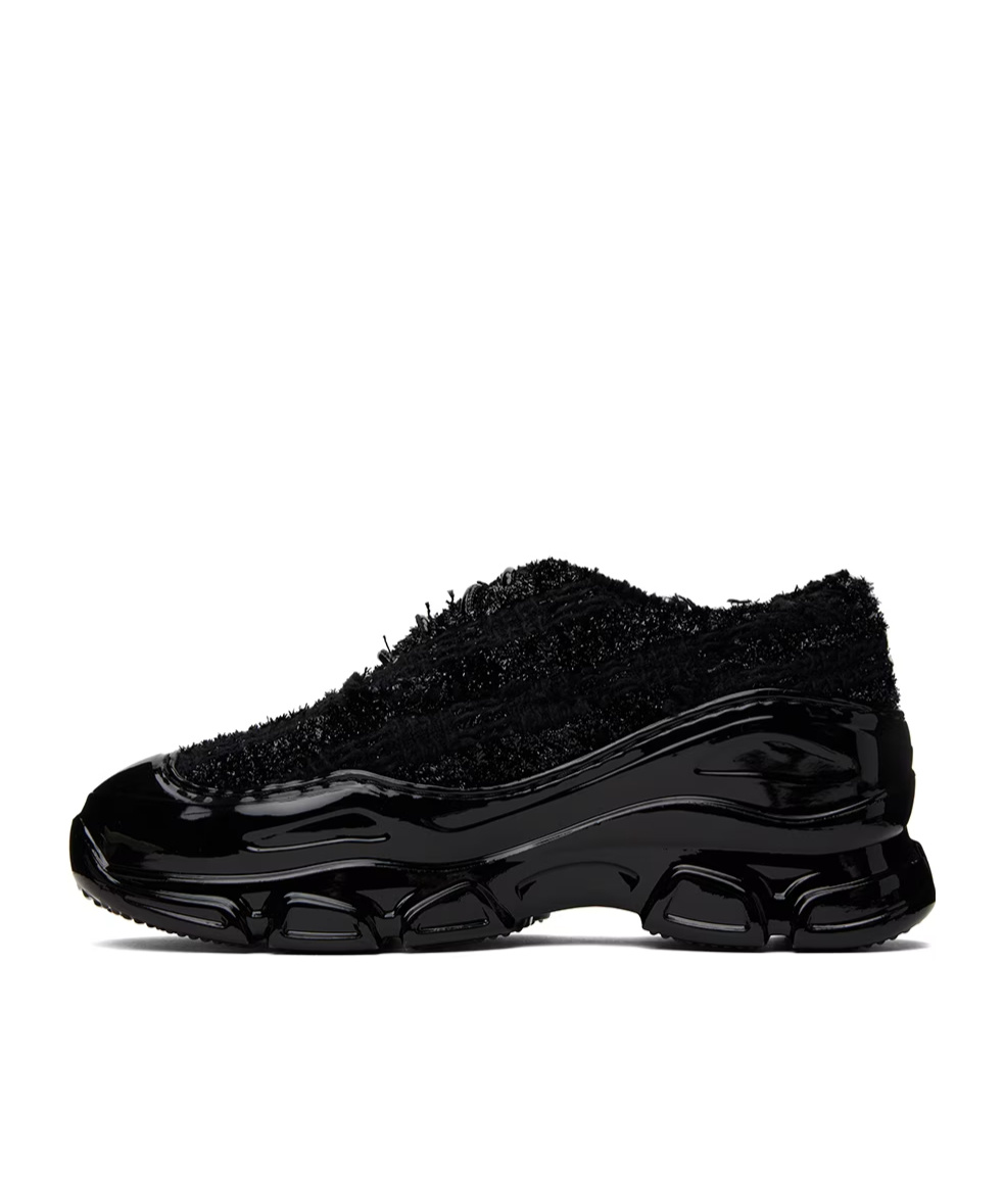 Simone Rocha Embellished Tweed Brogues In Black