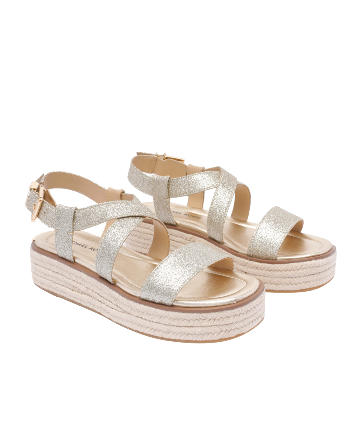 Michael Michael Kors Platform Sandals In Metallic