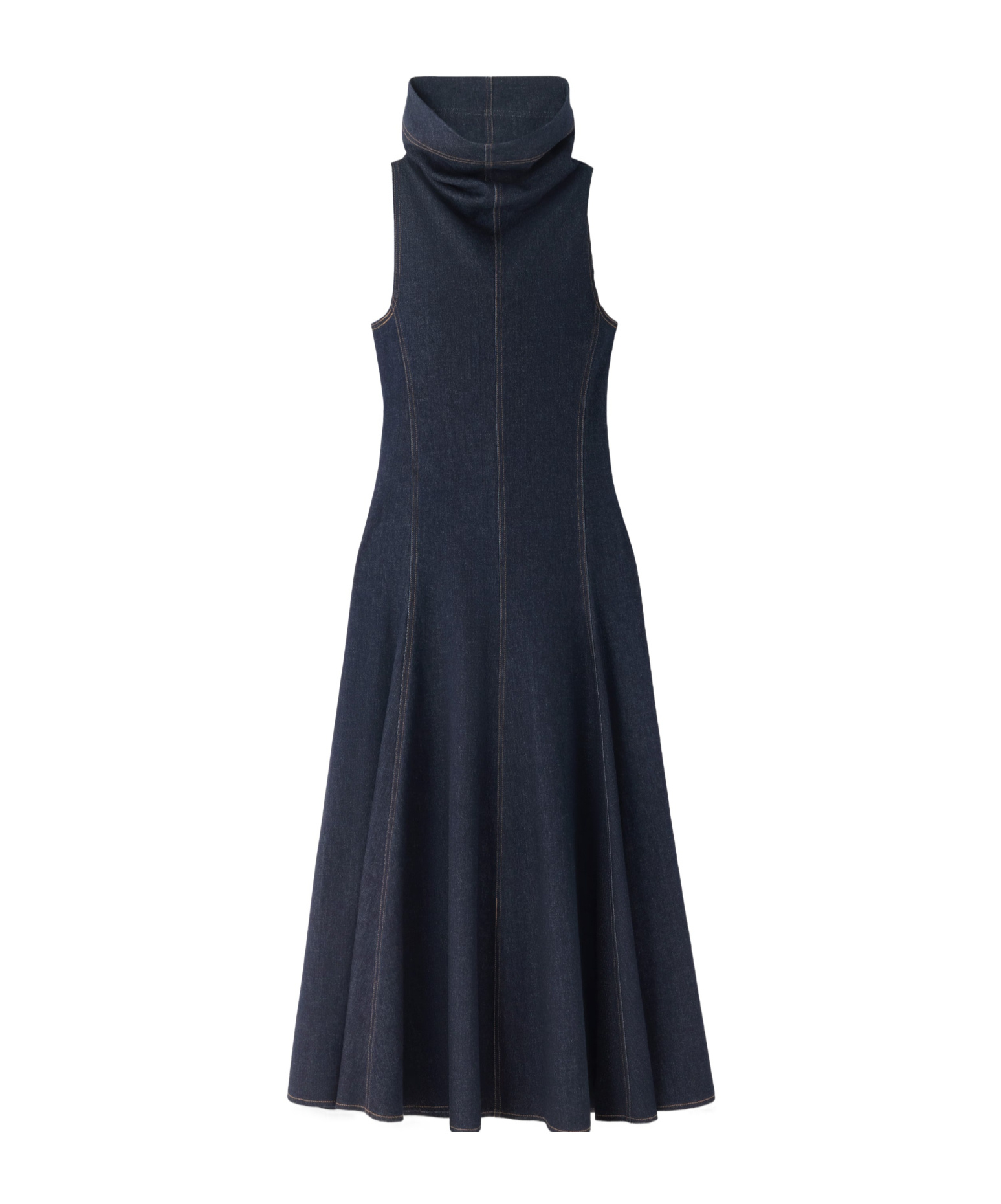 Jacquemus Sleeveless Flared Day Dress In Blue