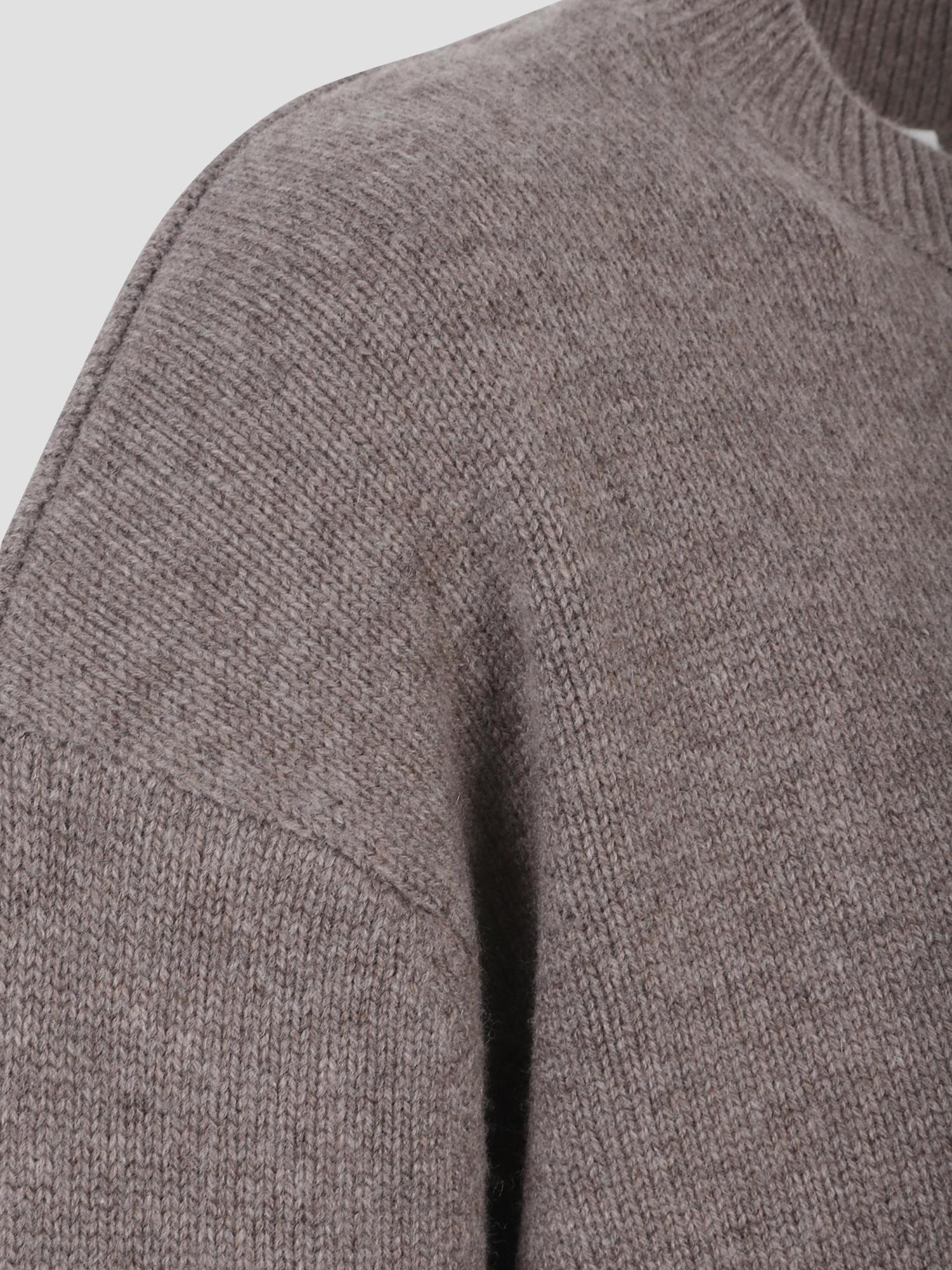 The Frankie Shop Rafaela High-neck Knitted Jumper In Gray