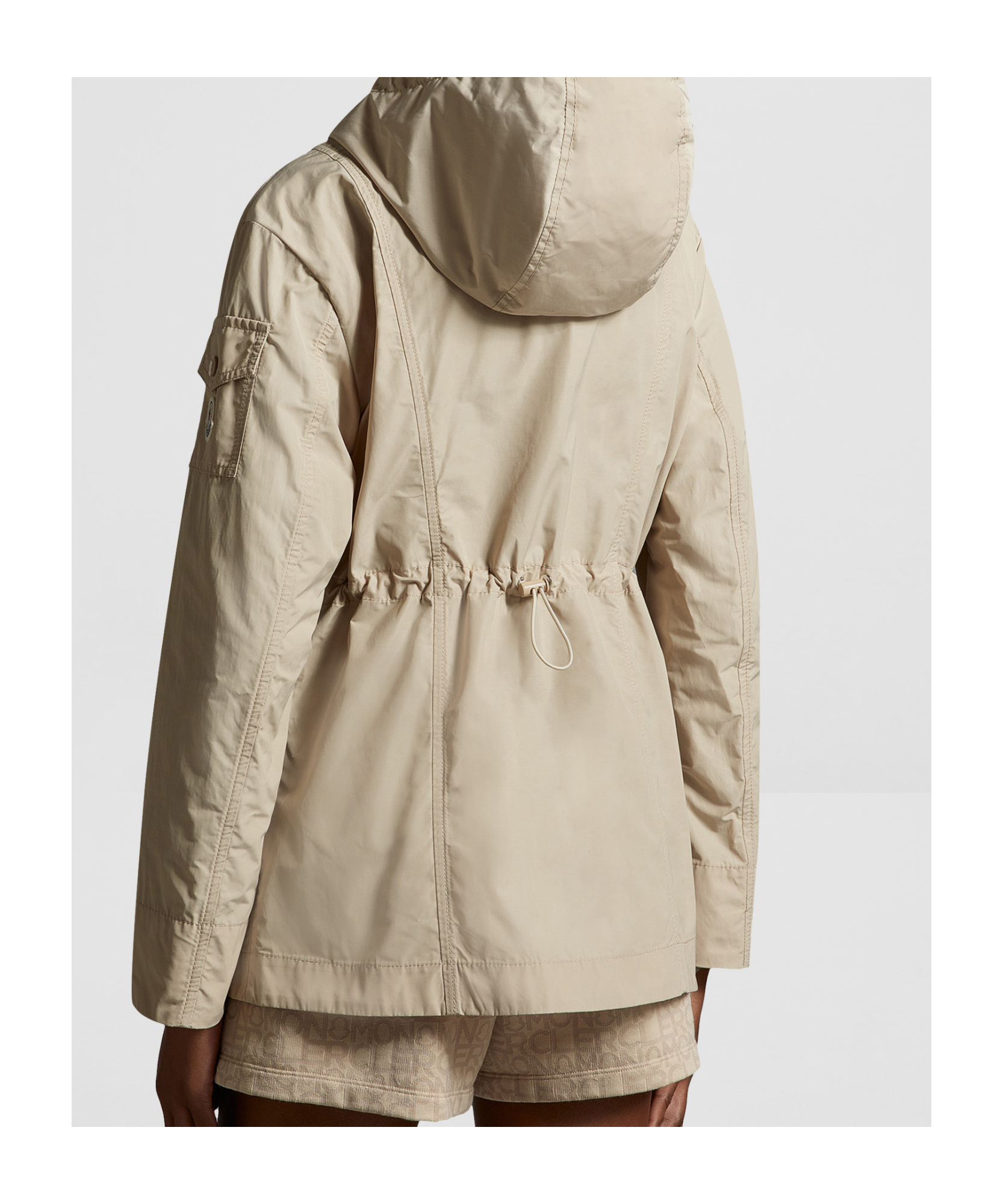 Moncler Vabre Zip-up Jacket In Nude