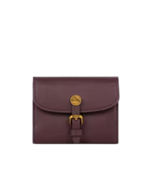 Etro Small Leather Pony Wallet In Burgundy
