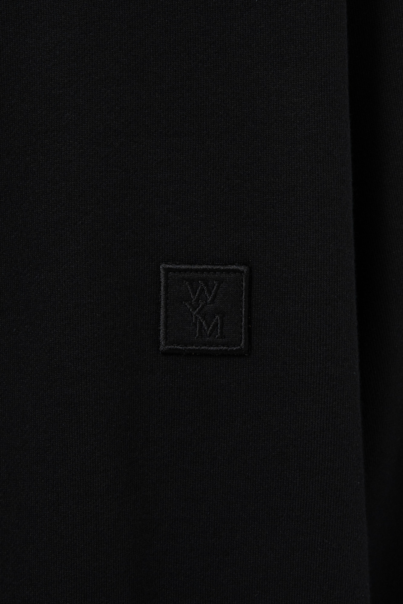 Wooyoungmi Round-collar Long-sleeve Hoodie In Black