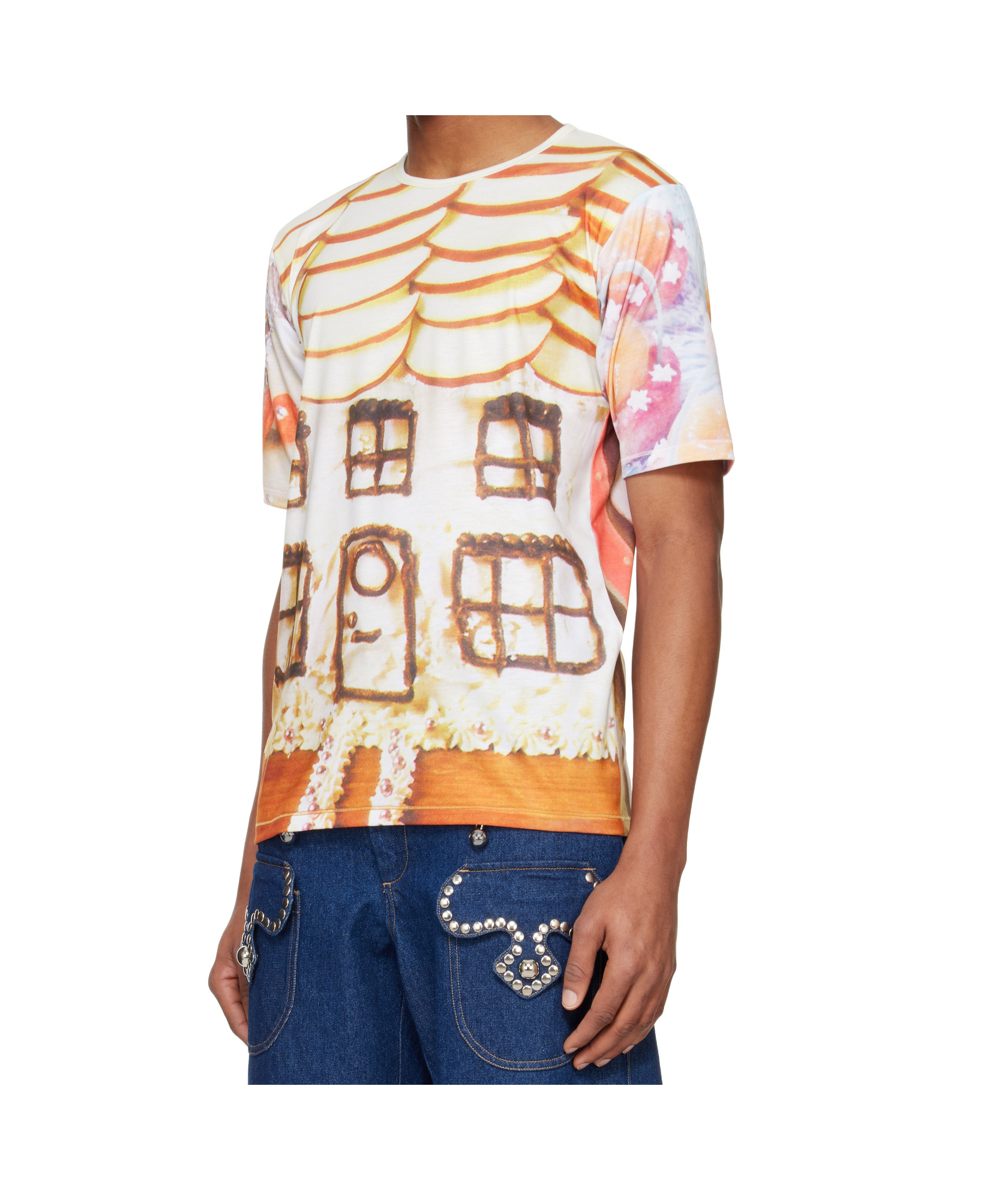 Chopova Lowena Multicolor 'welcome Home' Short Sleeve Jersey T-shirt In White