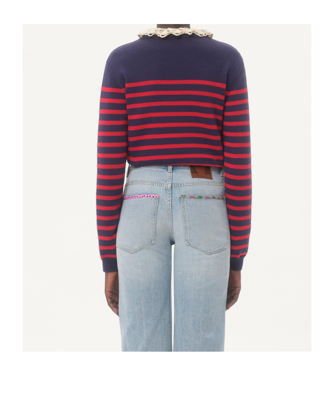 Valentino Knitwear Sweater Asymmetric Neck Design In Blue