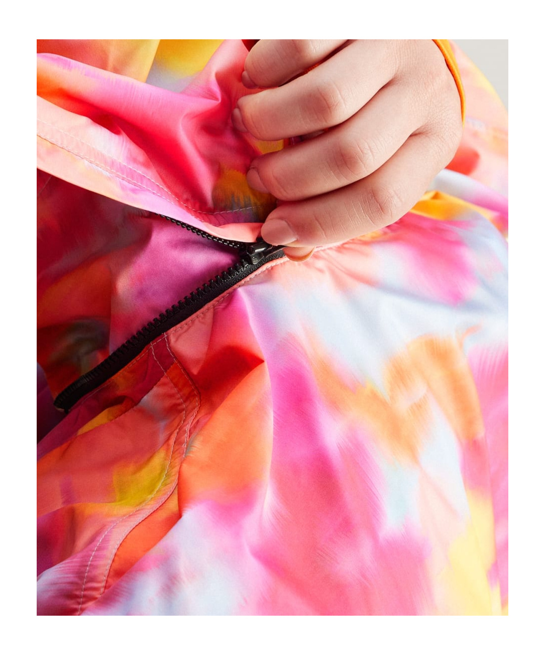 Adidas By Stella Mccartney Printed Windbreaker In Pink