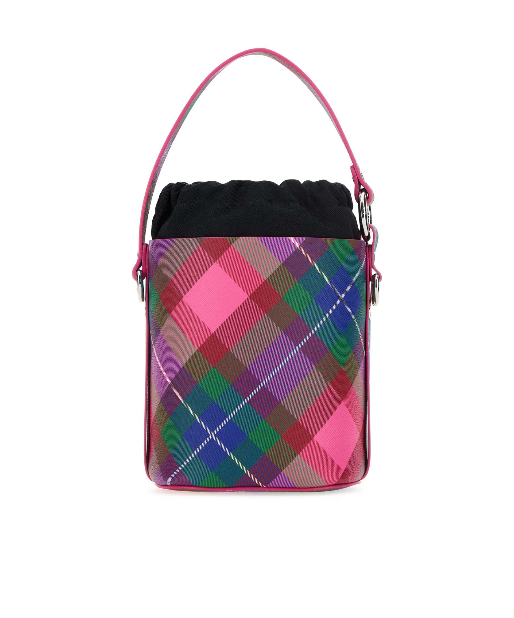 Vivienne Westwood Orb-plaque Checked Bucket Bag In Multicolor