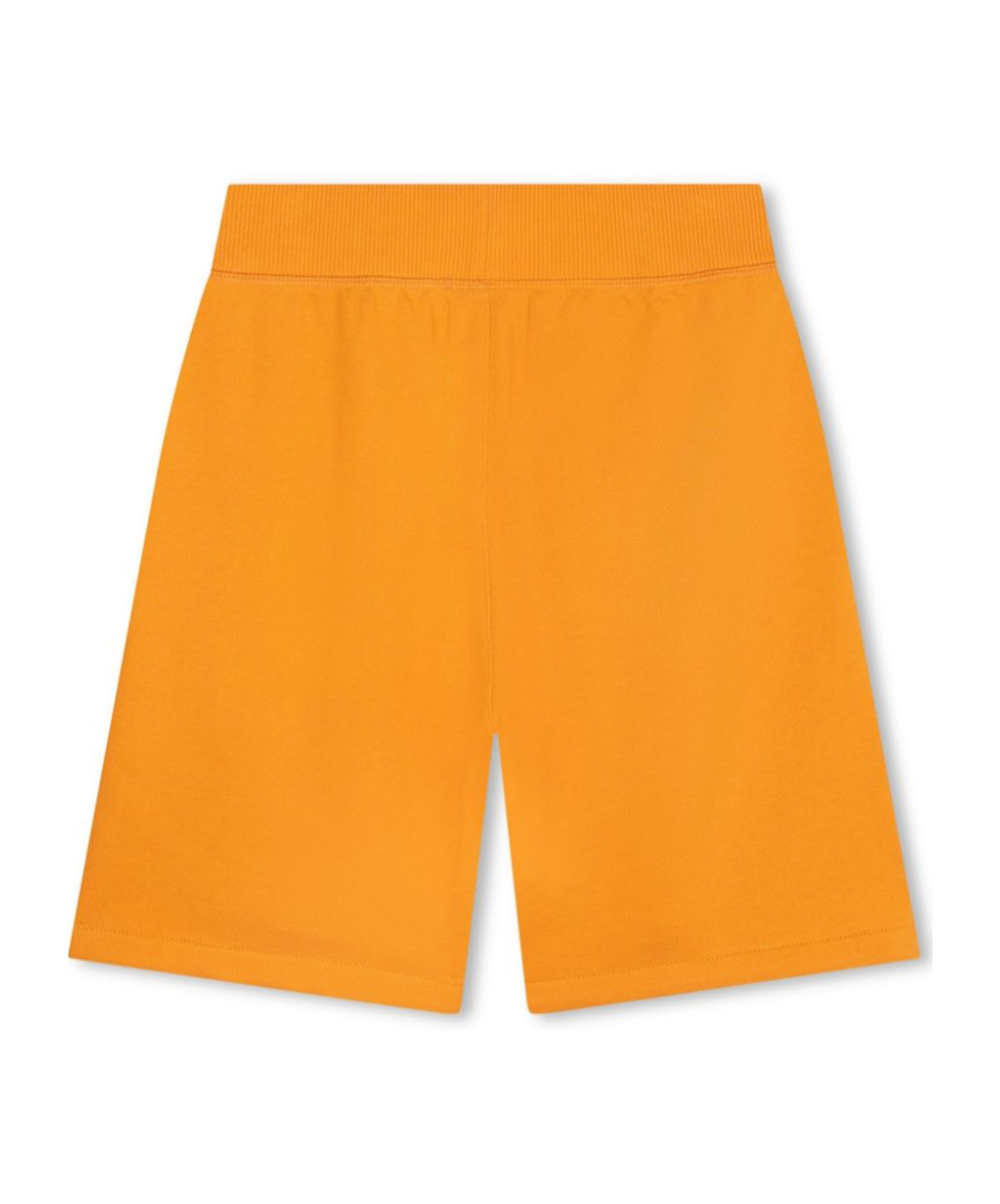 Hugo Boss Logo-print Elasticated-waist Shorts In Orange