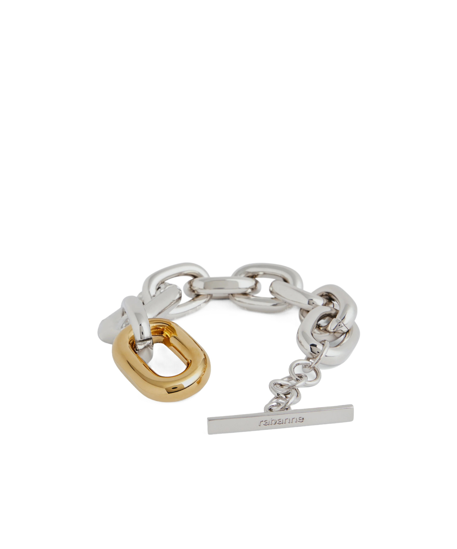 Rabanne Chain-link Oval-link Bracelet In Silver