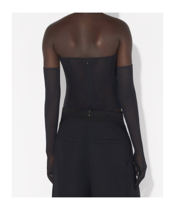 Shop Jean Paul Gaultier The Corset Bodysuit In Black