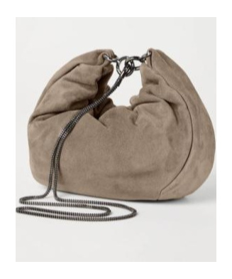 Brunello Cucinelli Suede Hobo Brioche Handbag In Brown