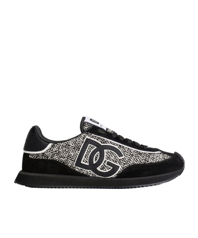 Dolce & Gabbana Low-top Wool Sneakers With Suede Inserts