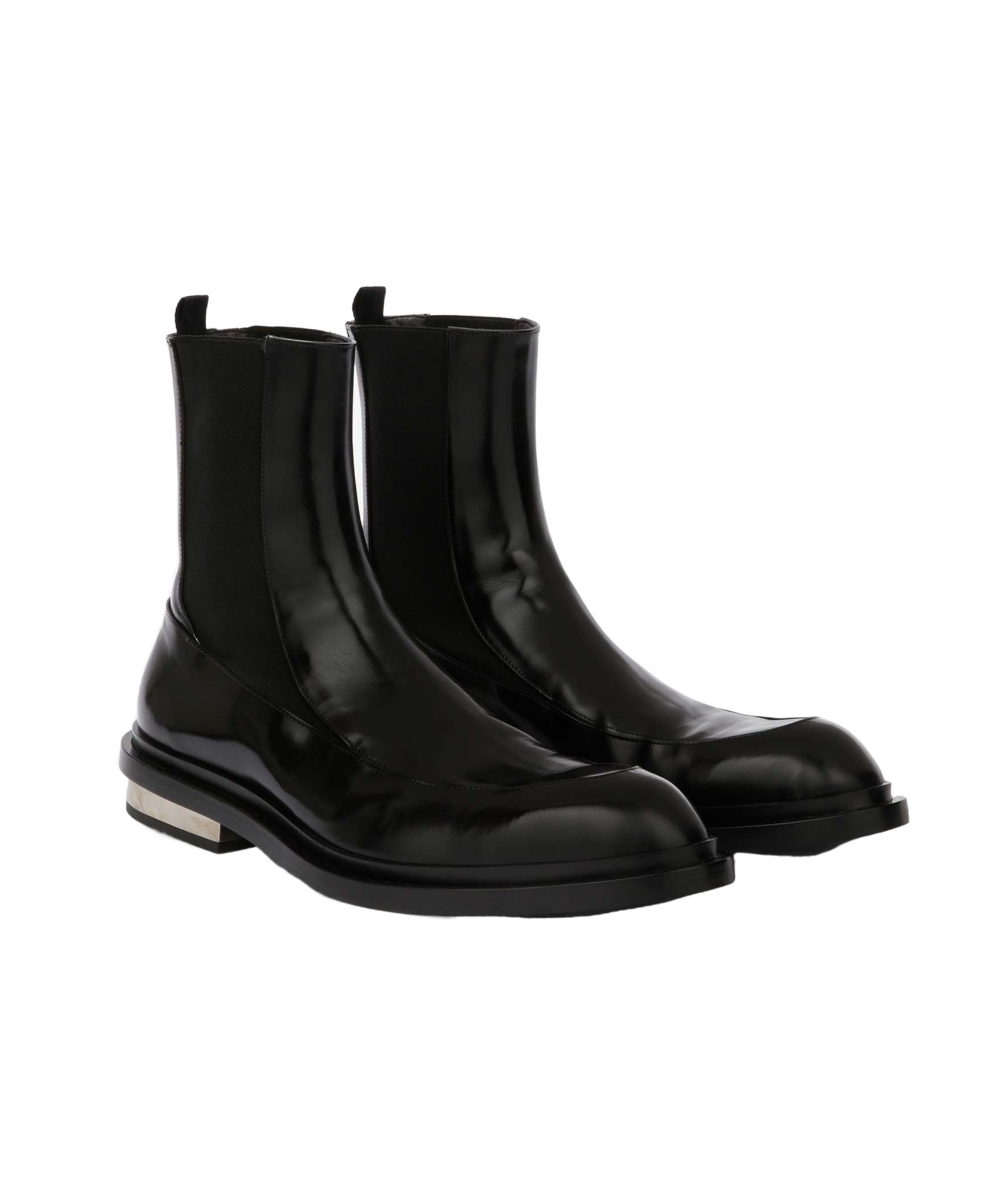 Jil Sander Leather Chelsea Ankle Boots In Black
