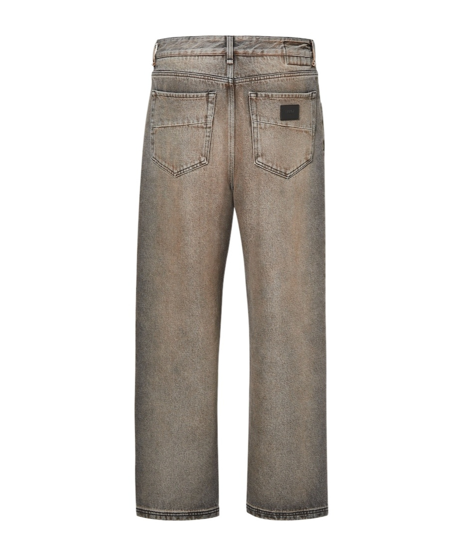 Fendi Gray Overdyed Jeans In Multi