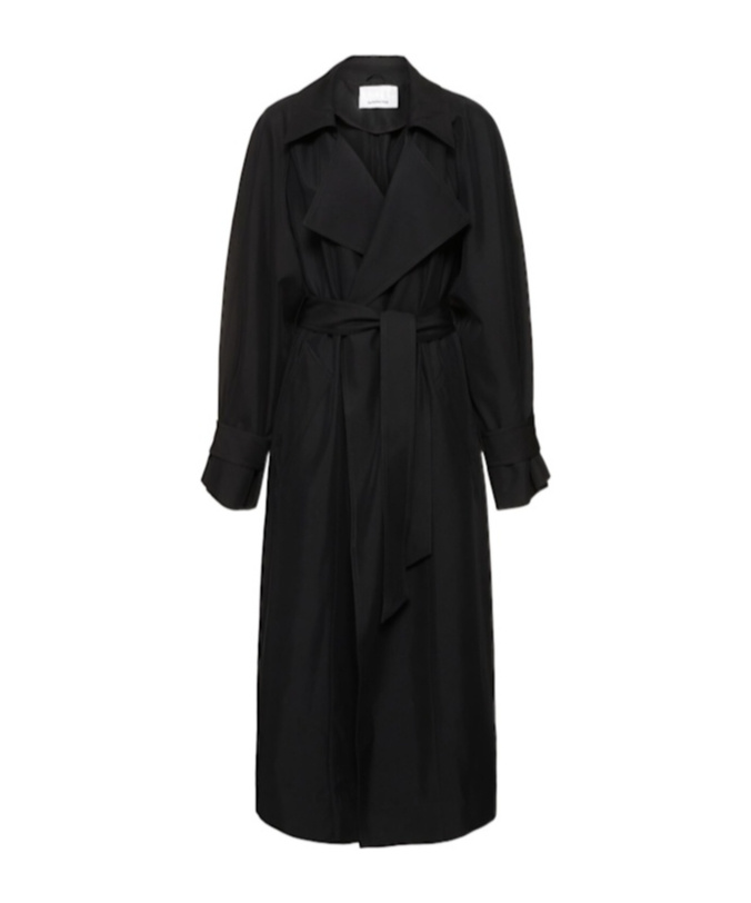 The Frankie Shop Astoria Cutout Raglan Sleeve Trench Coat